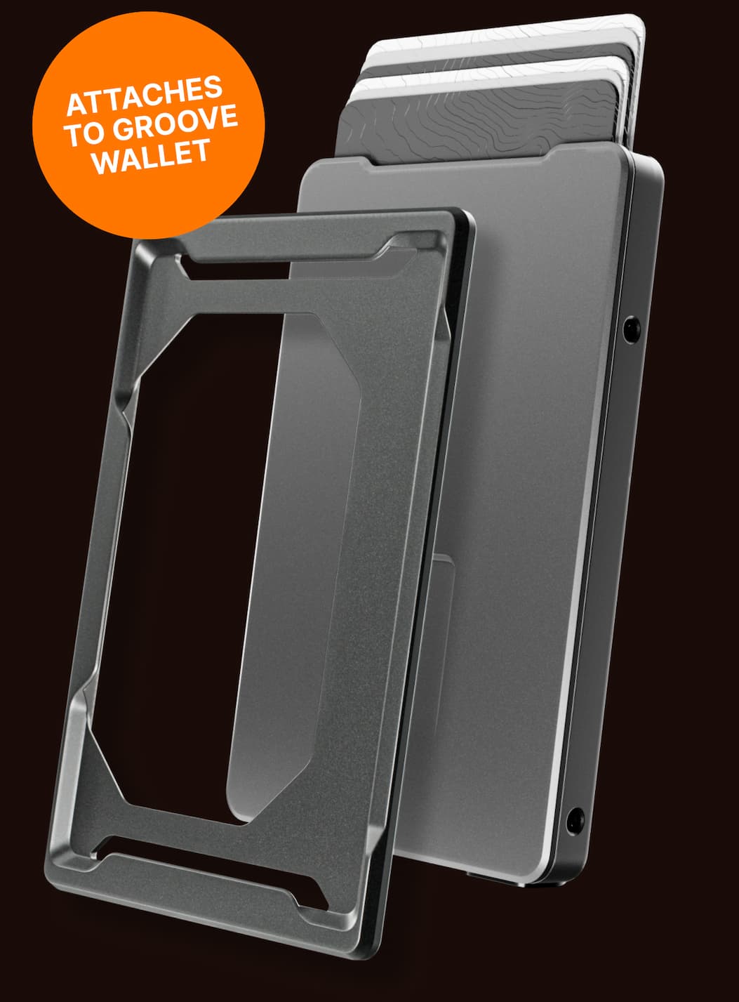 Attaches to Groove Wallet