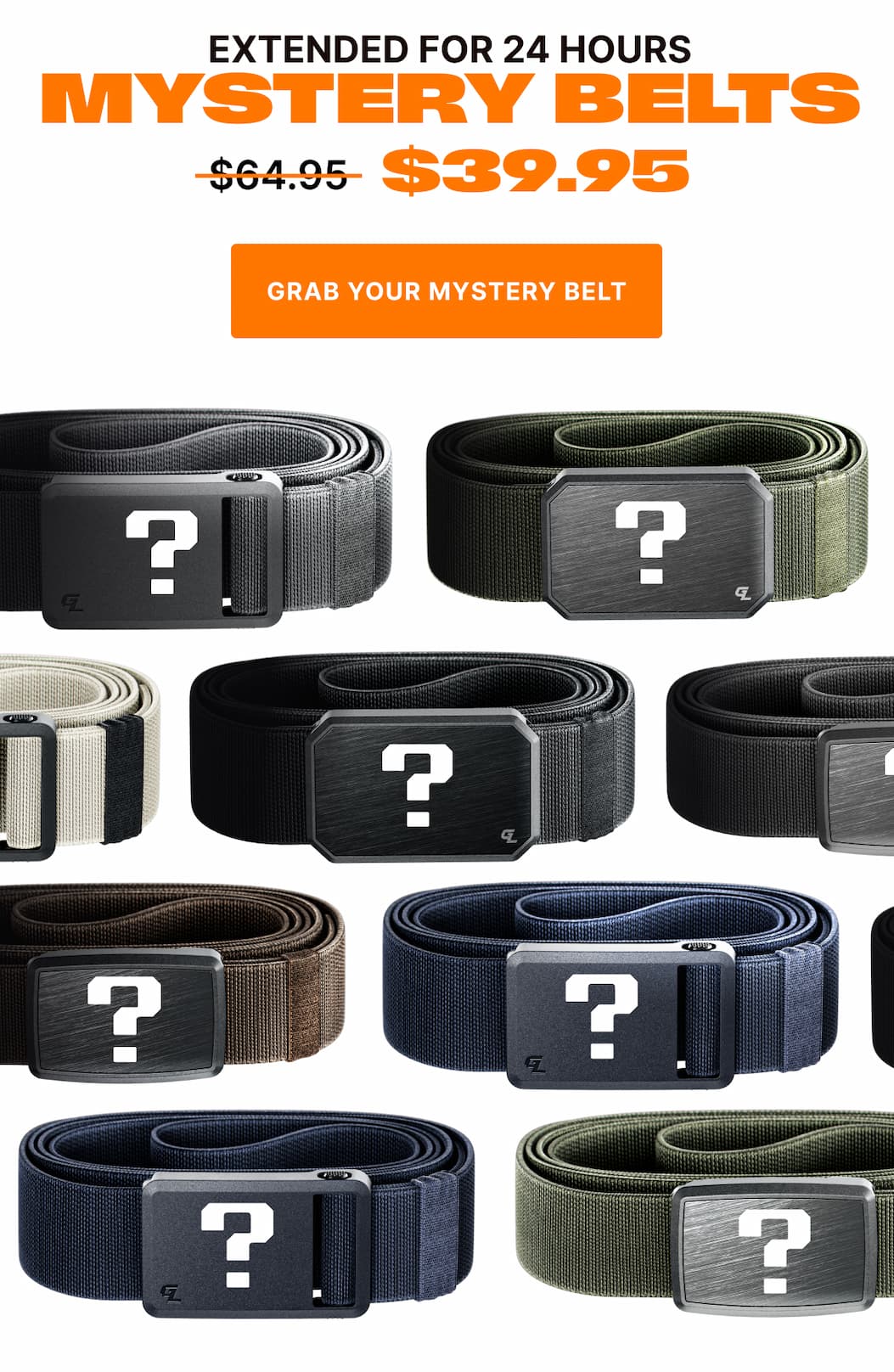 Extended for 24 hours: Mystery Belts $39.95 - GRAB YOUR MYSTERY BELT