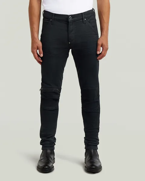 5620 3D Zip Knee Skinny Jeans