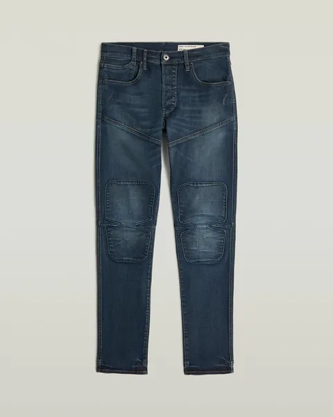 Biker Patched 3D Slim Jeans