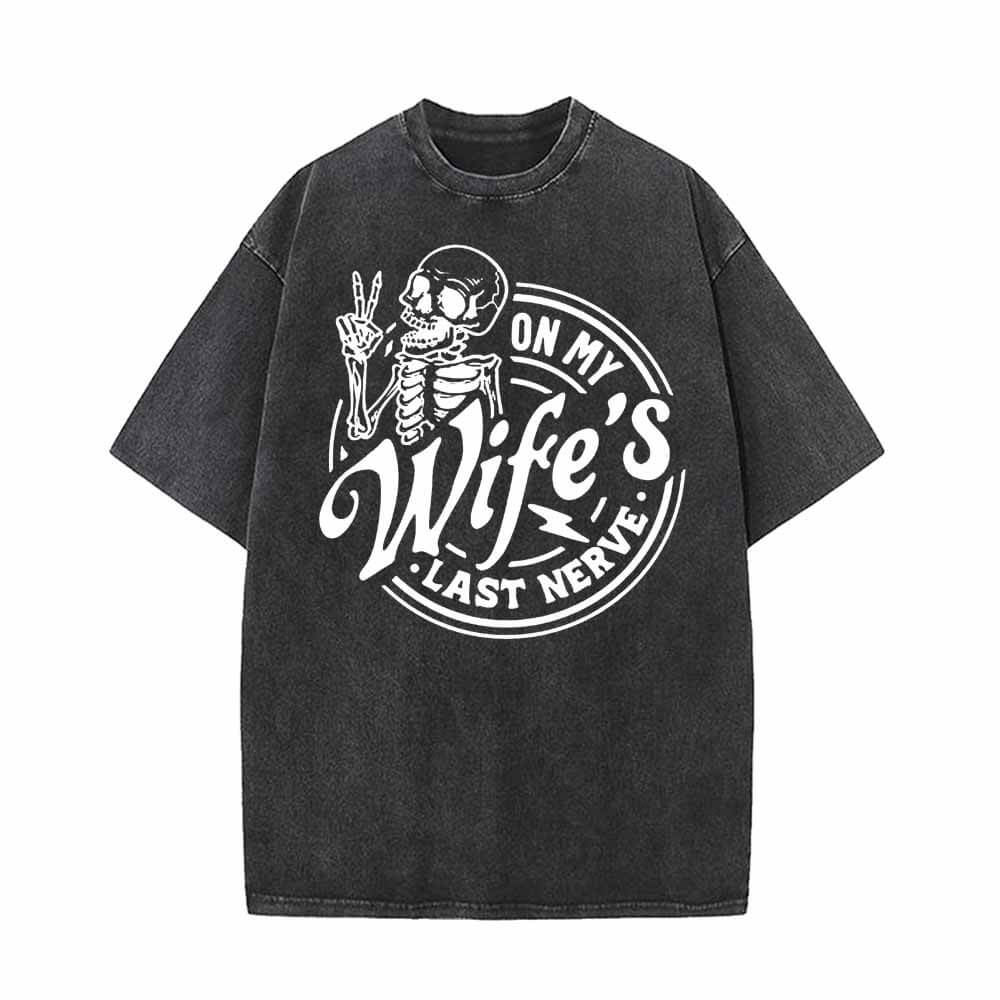 Image of On My Wife’s Last Nerve Vintage Washed T-shirt