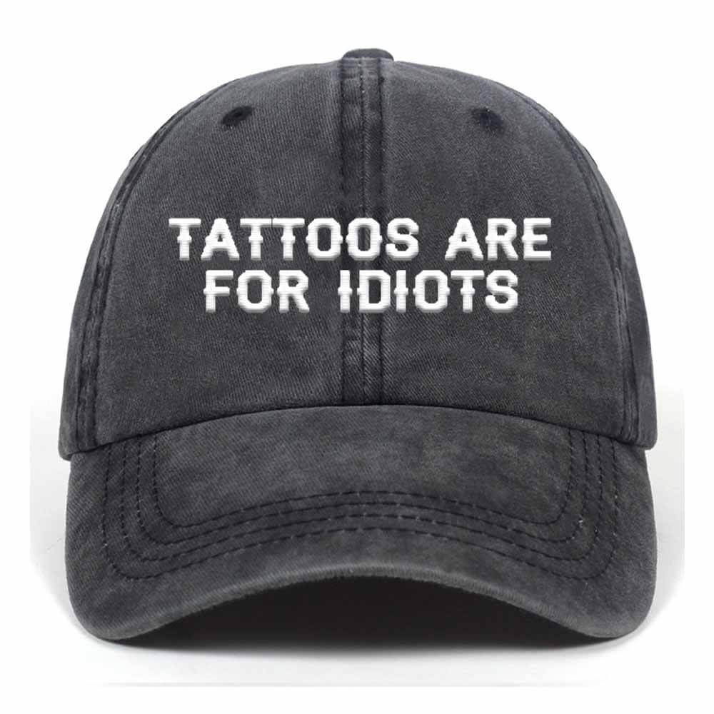 Image of Tattoos Are For Idiots Vintage Washed Baseball Cap