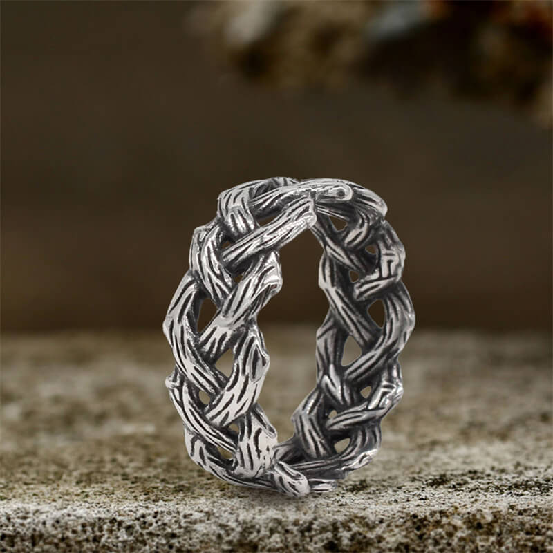 Image of Vintage Braided Celtic Knot Stainless Steel Ring