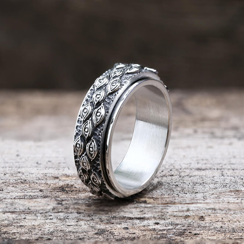 Image of Stylish Eye of Providence Stainless Steel Spinner Ring