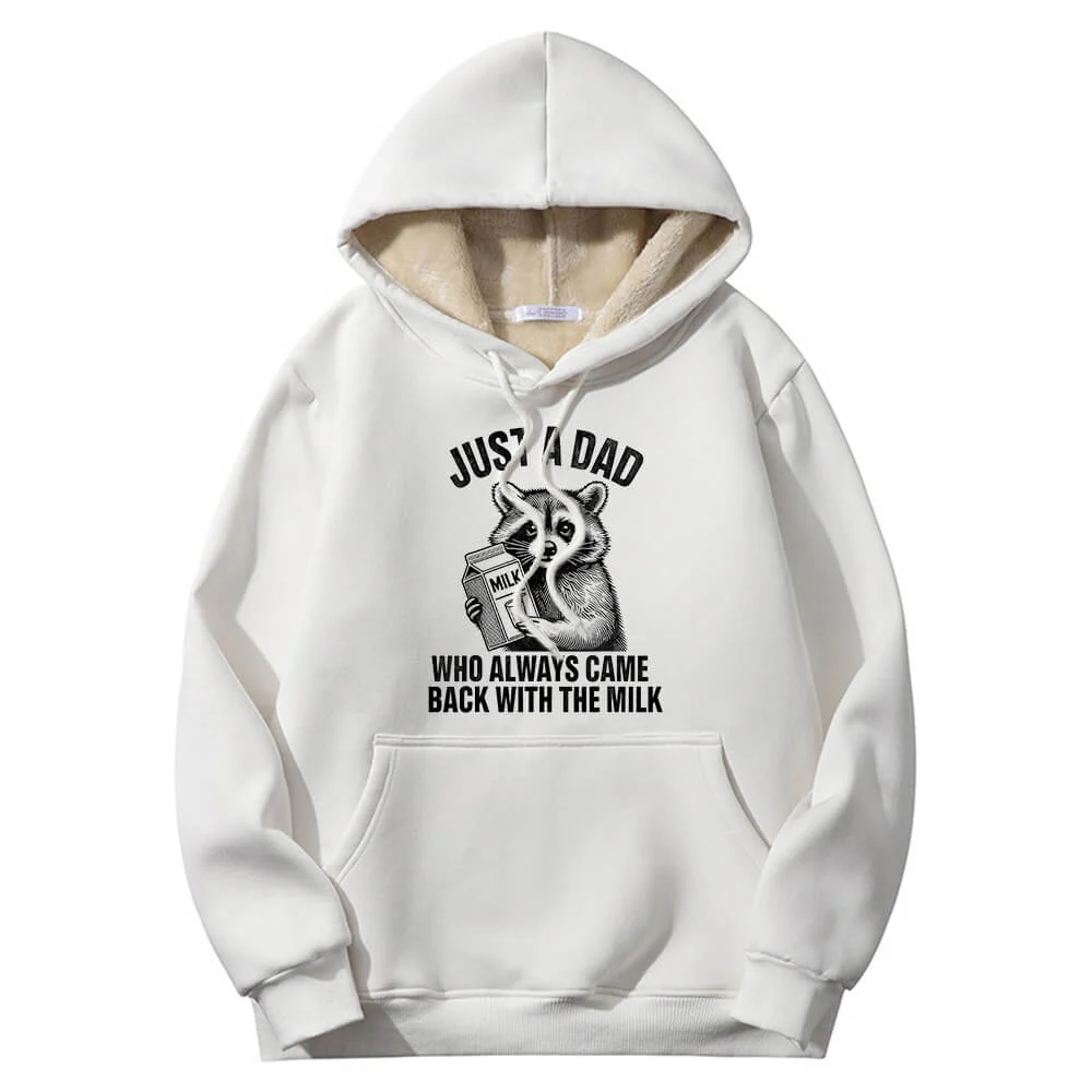 Image of Colorful Just A Dad Crew Collar Hoodie