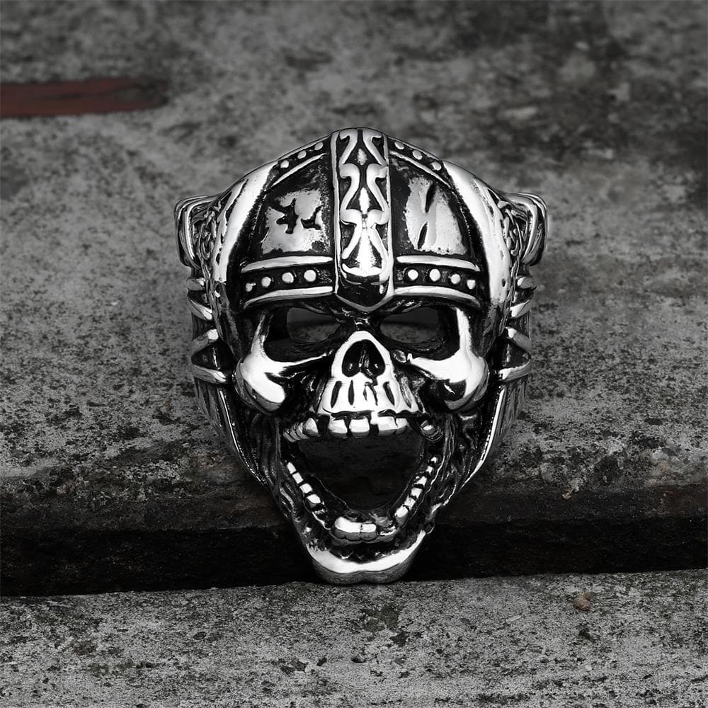 Image of Berserker Stainless Steel Viking Skull Ring