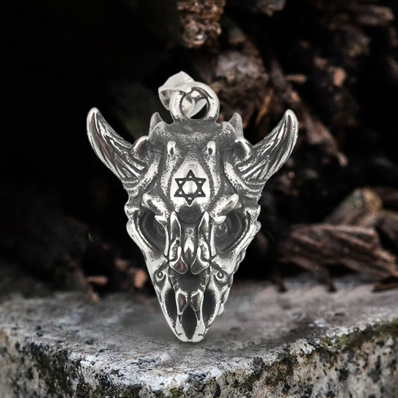 Image of Hexagram Horned Demon Stainless Steel Pendant