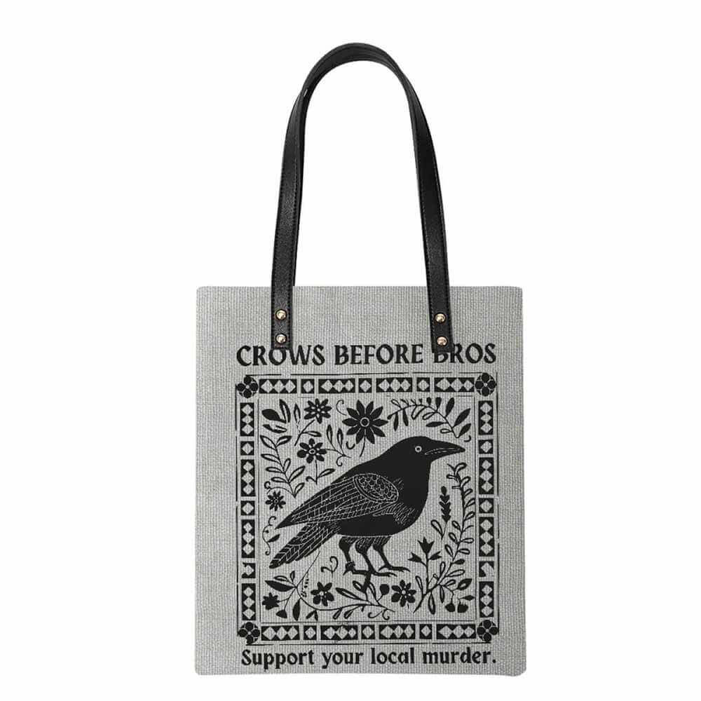 Image of Crows Before Bros PU Leather Handbag