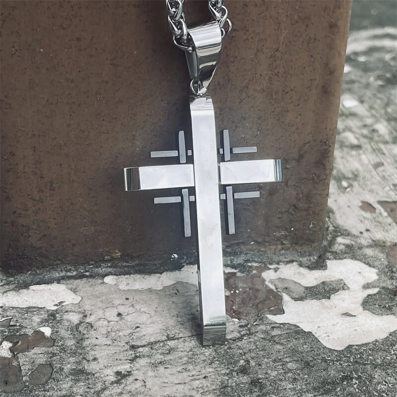 Image of Minimalist Cross Stainless Steel Pendant