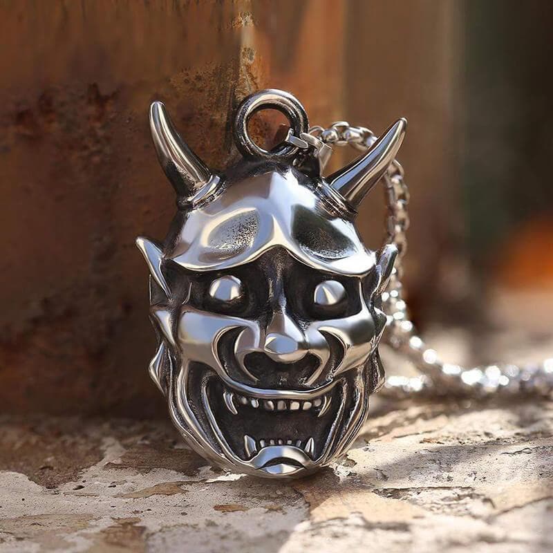 Image of Demon Oni Skull Pendant