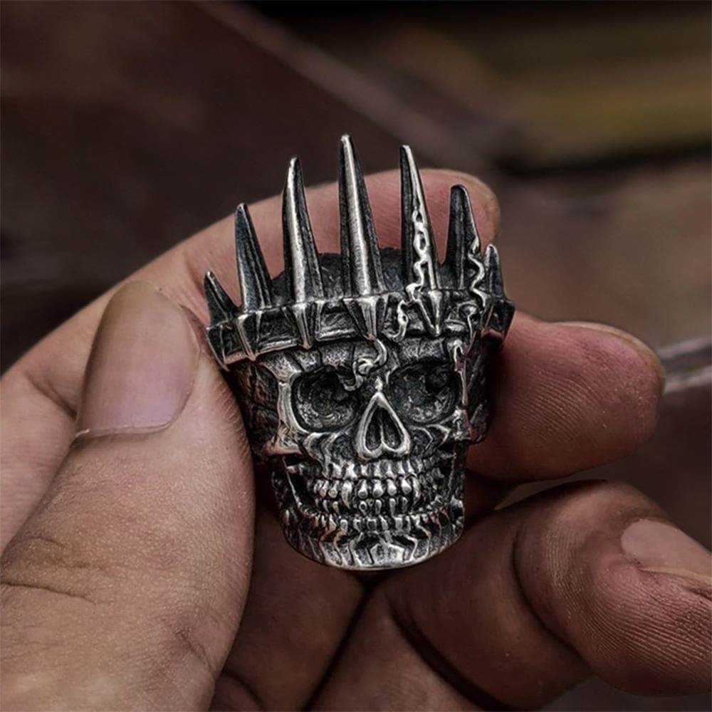 Image of Nobility King Crown Stainless Steel Skull Ring