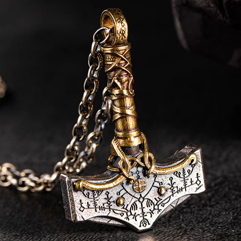 Image of Nordic Thor’s Hammer Sterling Silver Viking Pendant