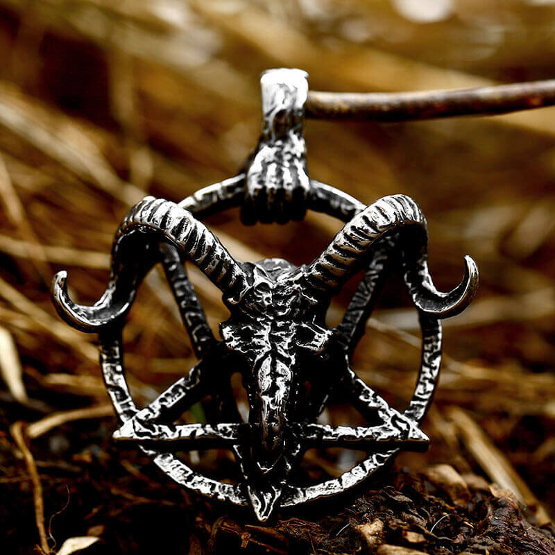 Image of Baphomet Goat Head Stainless Steel Satan Pendant