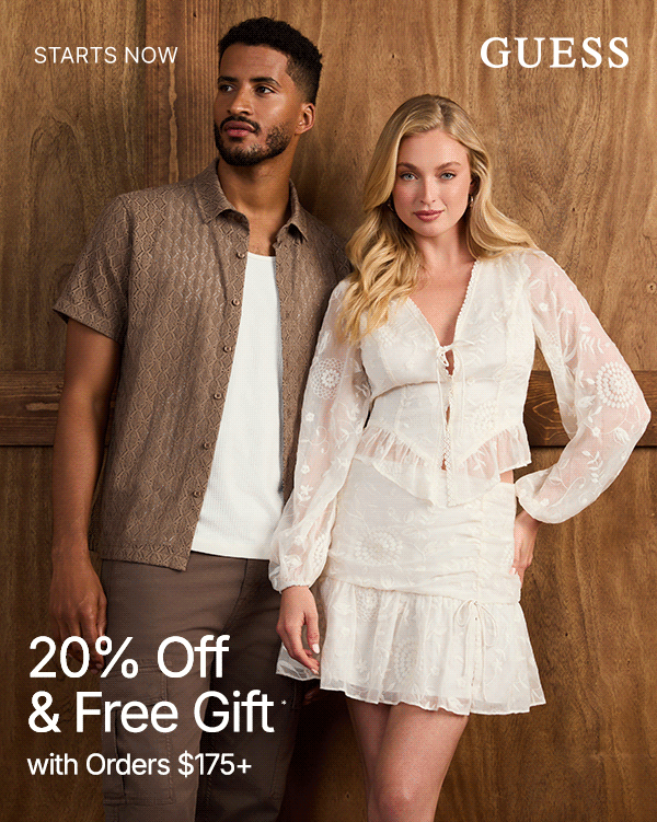 Take 20% off orders $175 or more, plus get a free gift. 