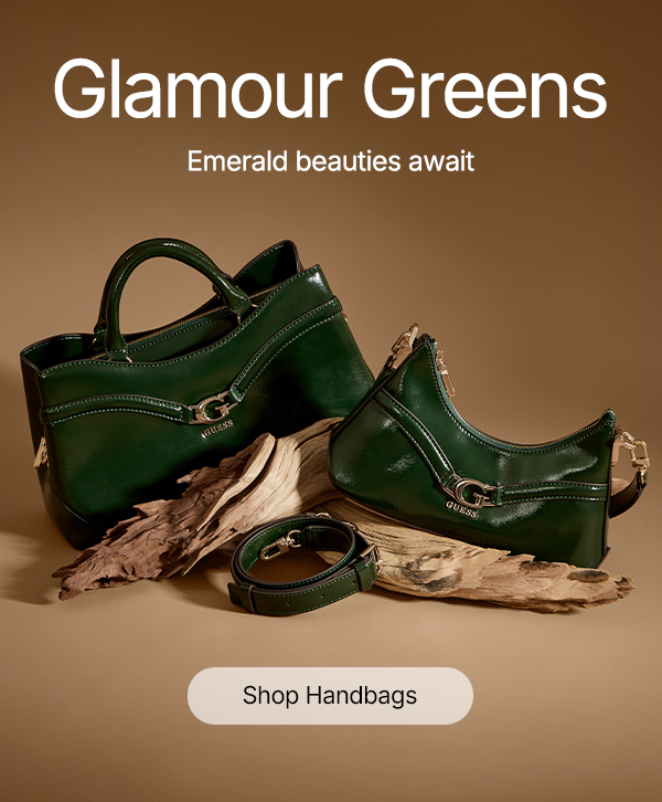 Take hold of glamour greens with these emerald handbags. 
