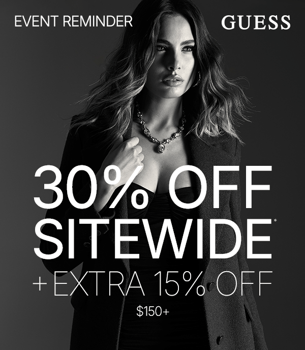 STARTS NOW—30% off sitewide + an extra 15% off & free gift on orders $150+.