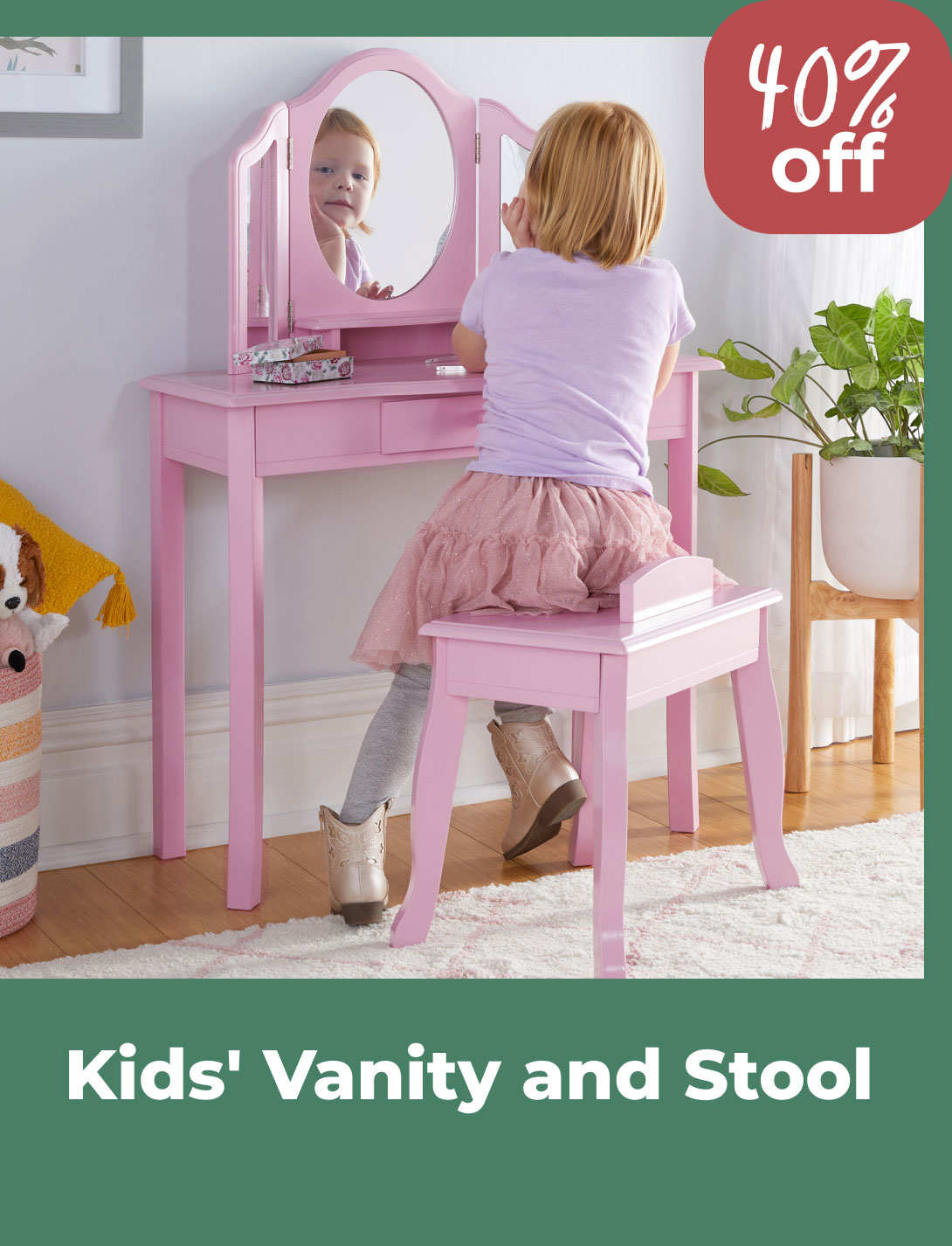 Kids' Vanity and Stool