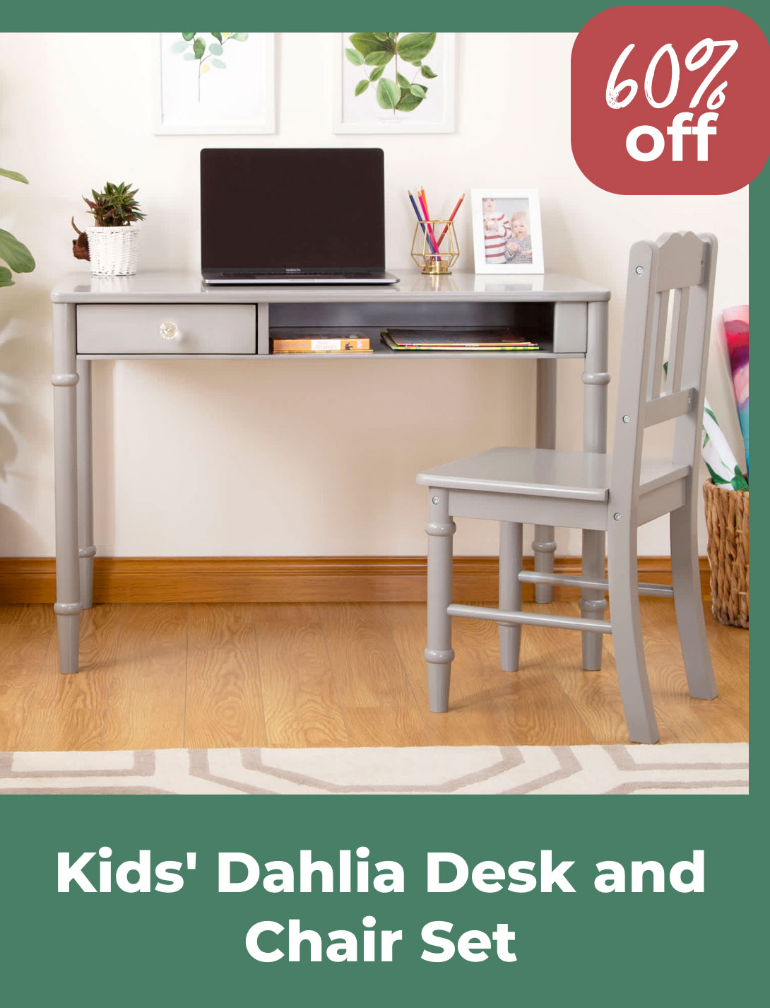 Kids' Dahlia Desk and Chair Set