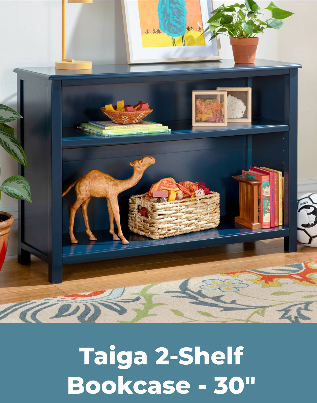 Taiga 2-Shelf Bookcase - 30"
