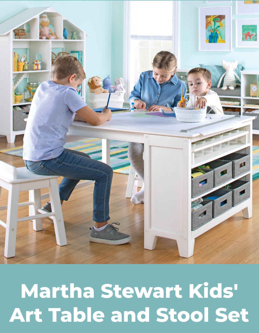 Martha Stewart Kids' Art Table and Stool Set