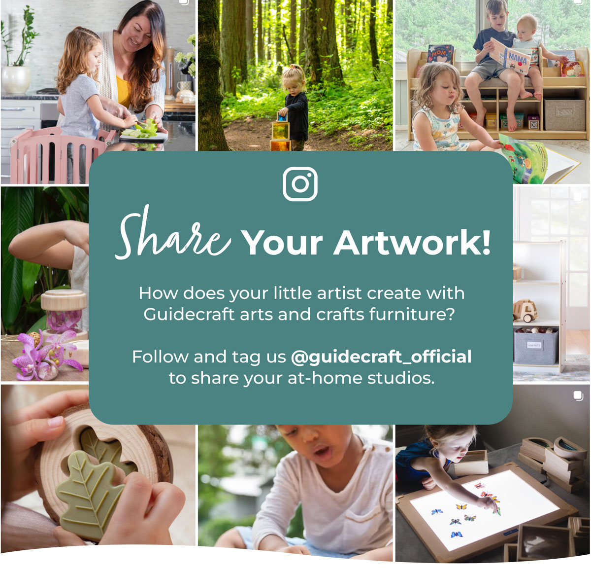 Follow and tag us @guidecraft_official