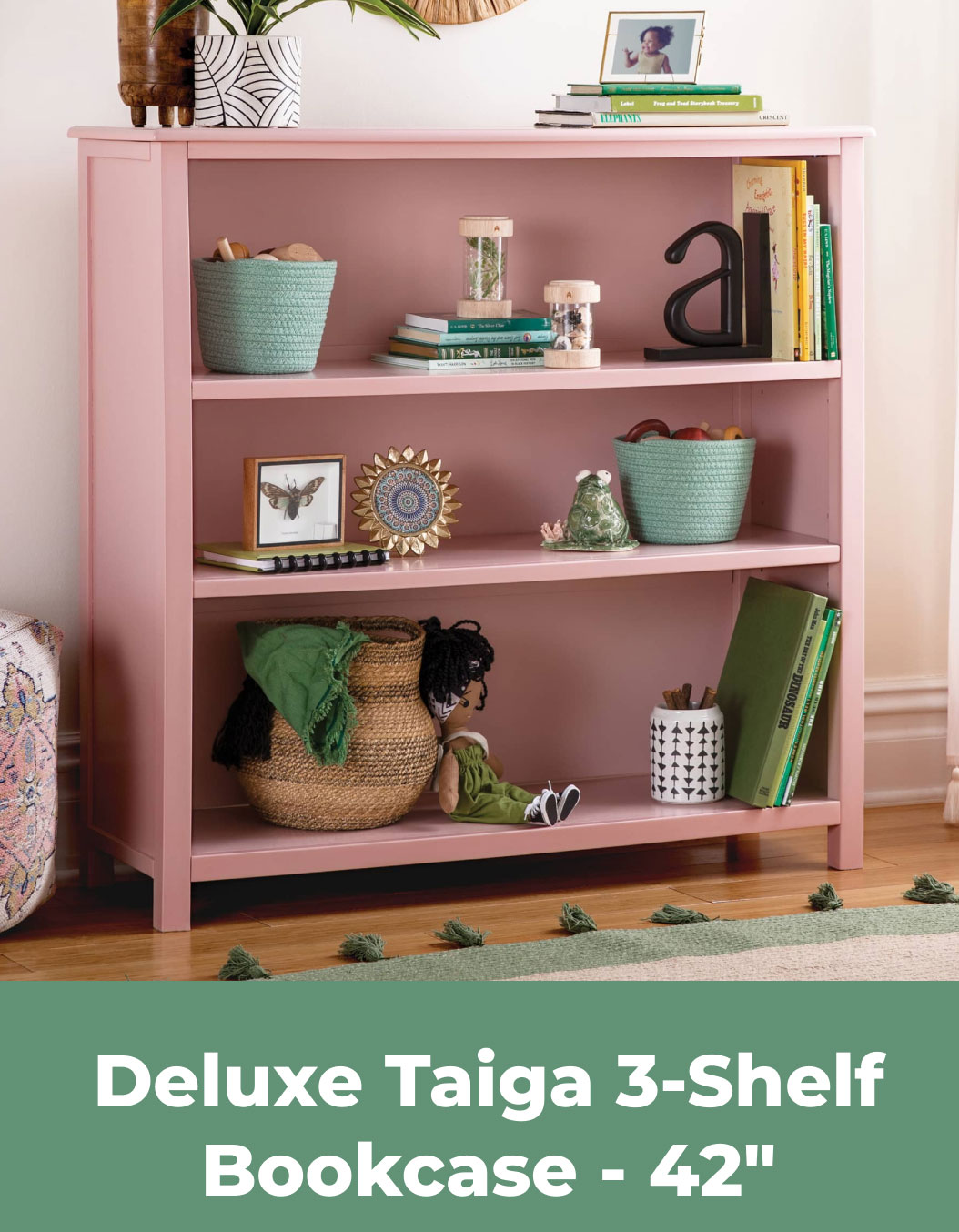 Deluxe Taiga 3-Shelf Bookcase - 42"