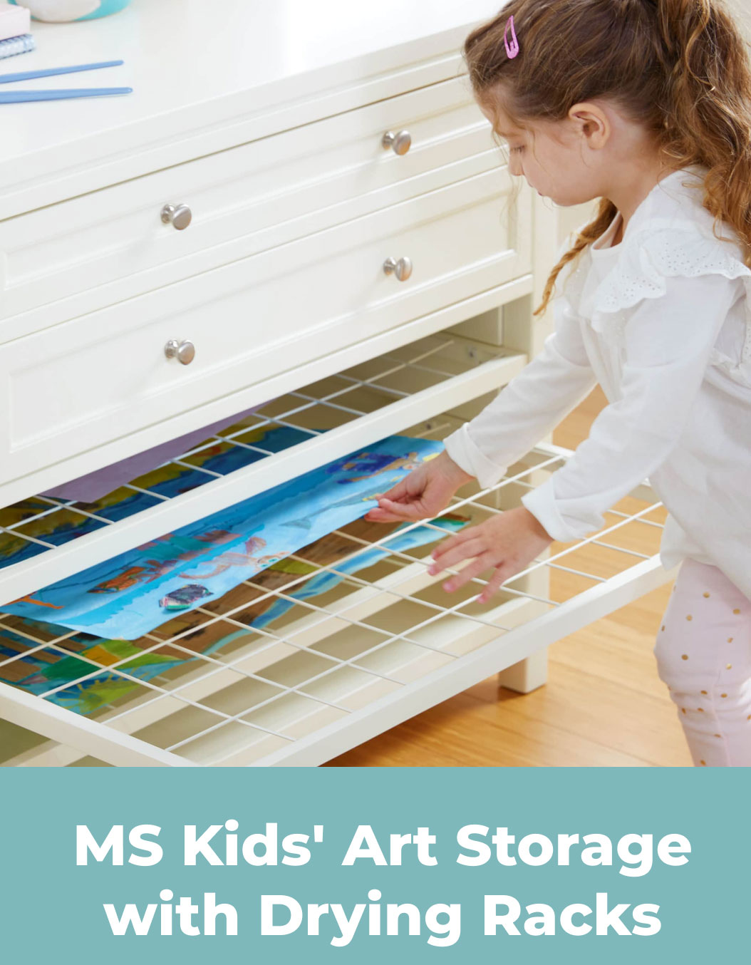 Martha Stewart Kids' Art Storage with Drying Racks