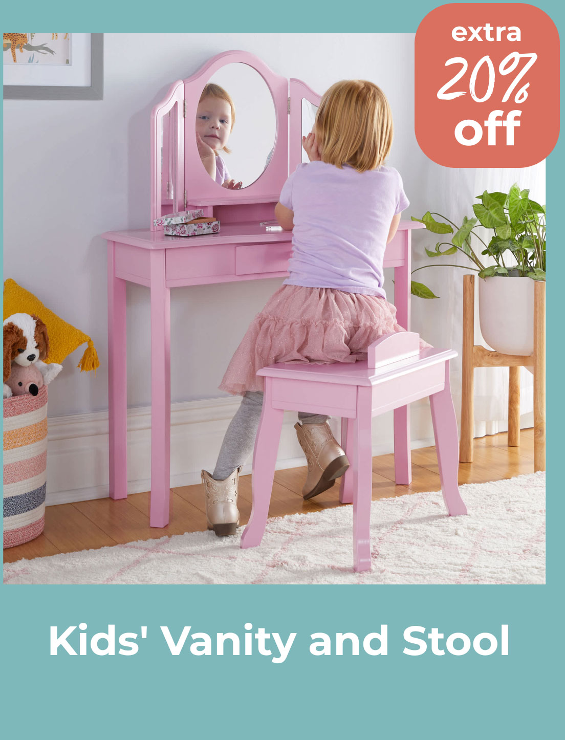 Kids' Vanity and Stool