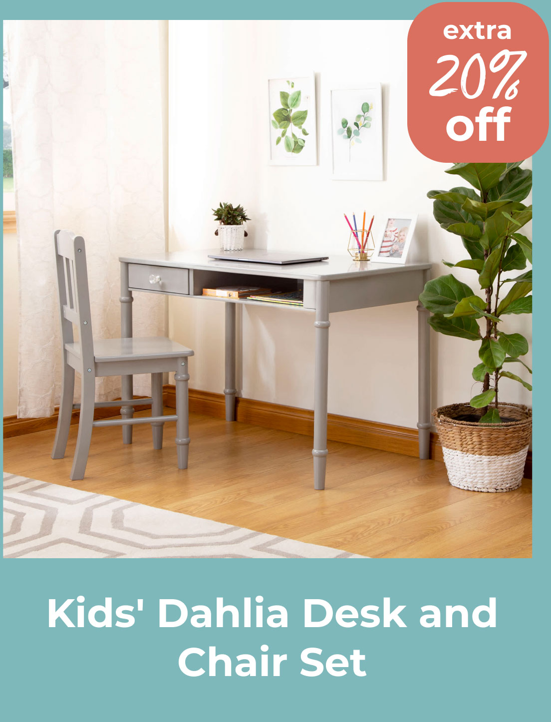 Kids' Dahlia Desk and Chair Set