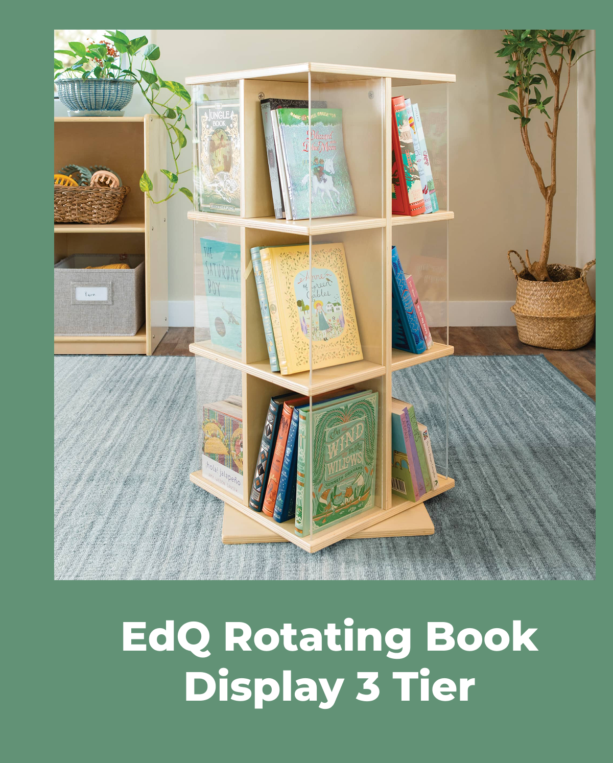 EdQ Rotating Book Display 3 Tier