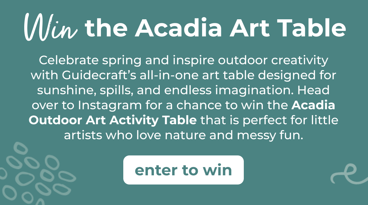 Enter for your chance to win the Acadia Outdoor Art Activity Table and Stool Set just in time for sunny spring and summer play!