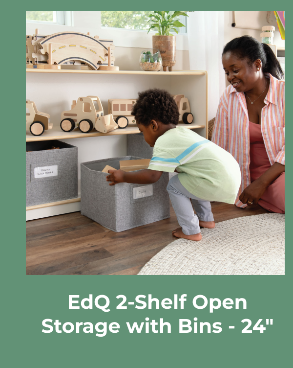 EdQ 2-Shelf Open Storage with Bins - 24"