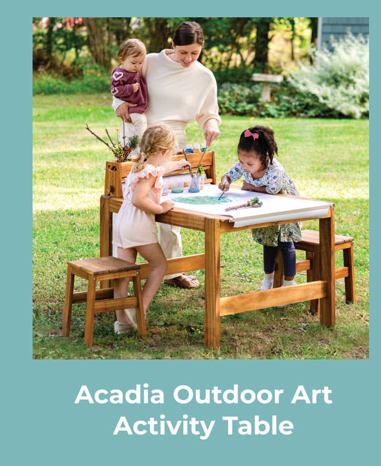 Acadia Outdoor Art Activity Table and Stool Set
