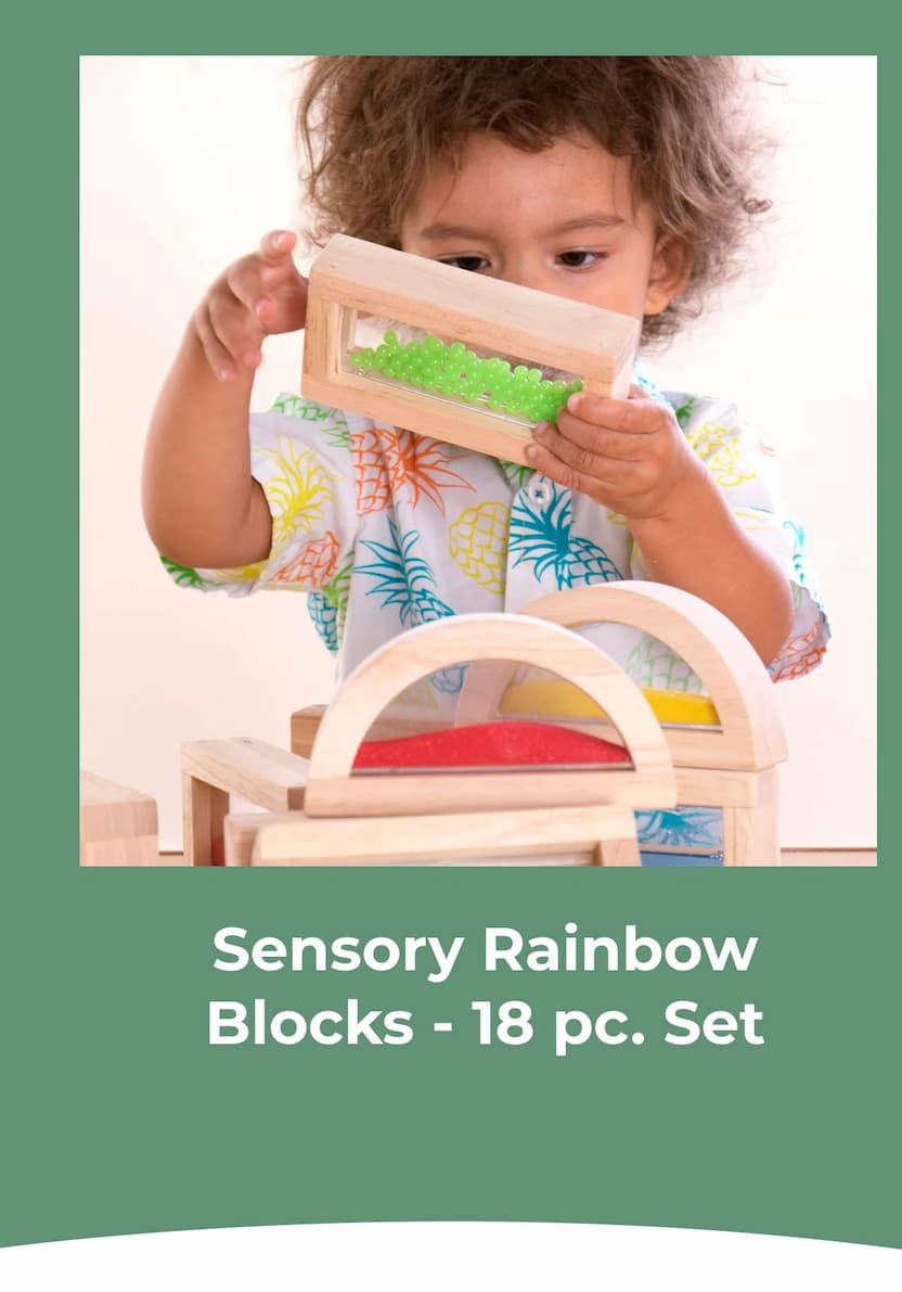Sensory Rainbow Blocks - 18 pc. Set