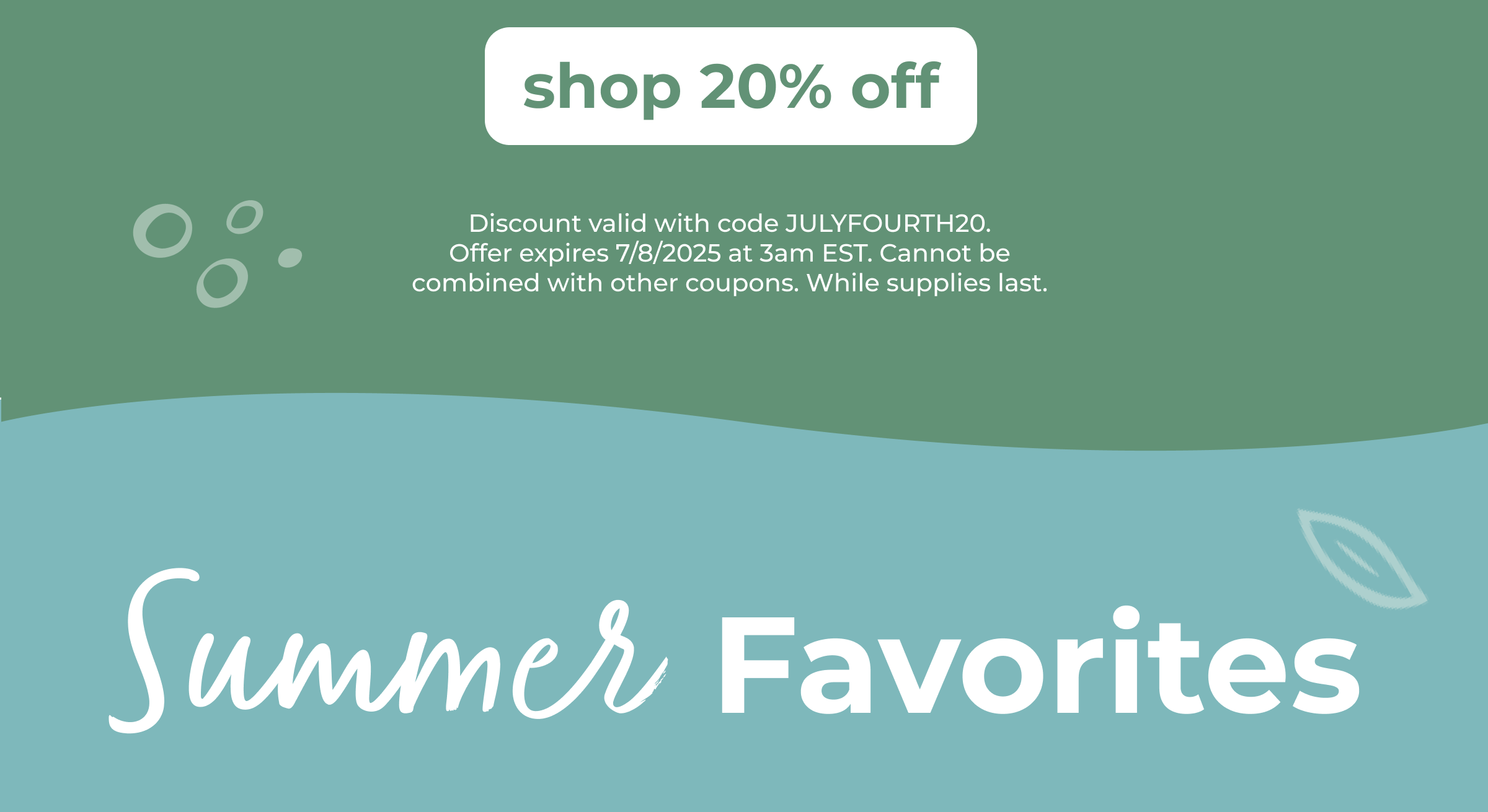 Shop Your Summer Favorites with 20% Off Now!