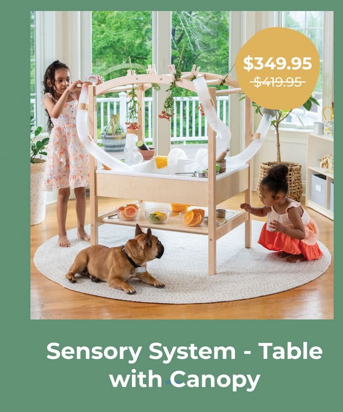 Guidecraft Sensory Table System with Lid for Kids