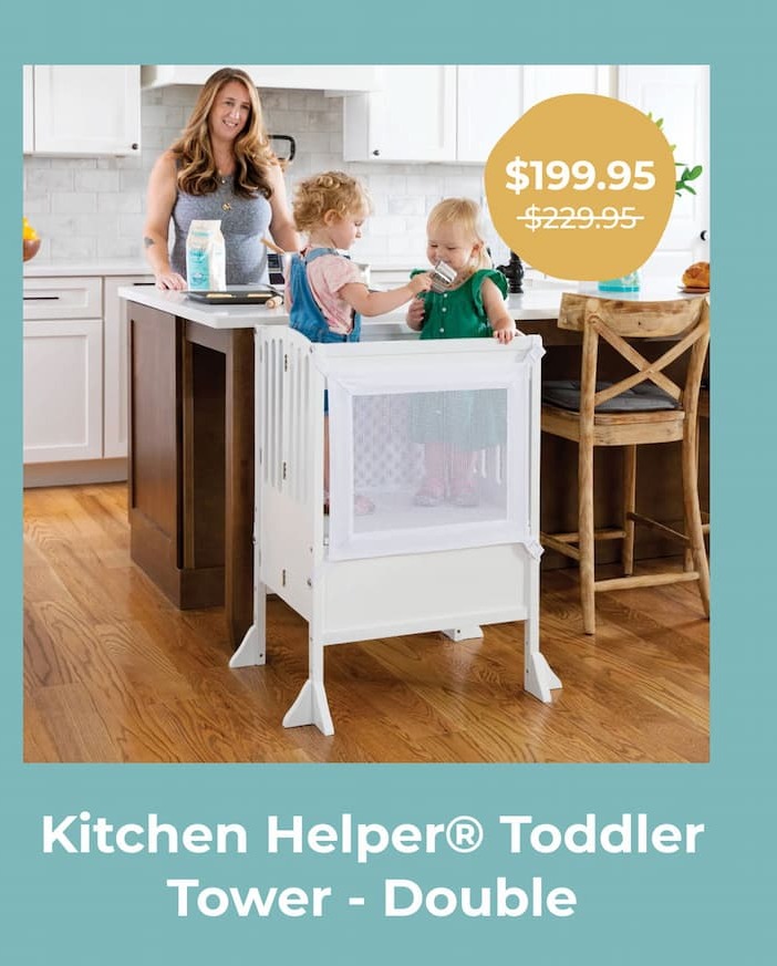 Guidecraft Contemporary Double Kitchen Helper® Stool