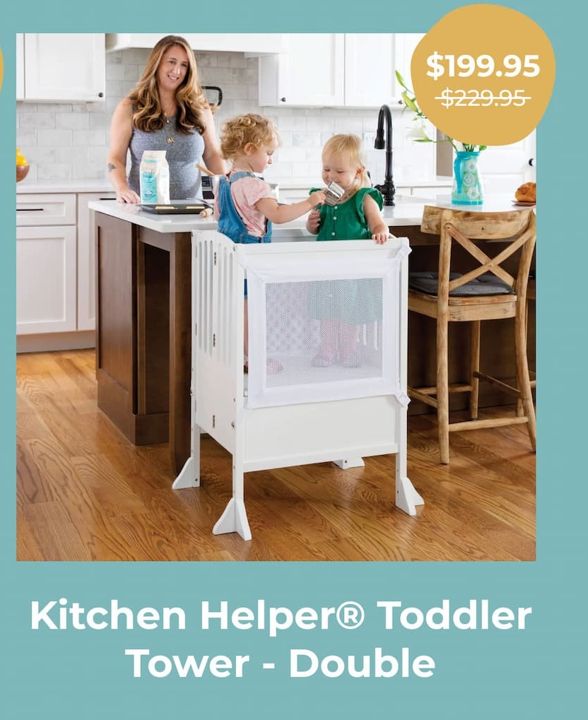 Guidecraft Contemporary Double Kitchen Helper® Stool
