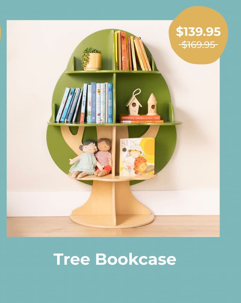 Guidecraft Kids Tree Bookshelf
