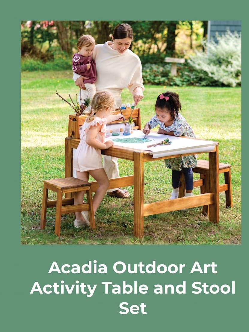 Acadia Outdoor Art Activity Table and Stool Set