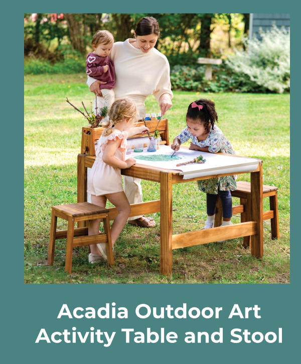 Acadia Outdoor Art Activity Table and Stool