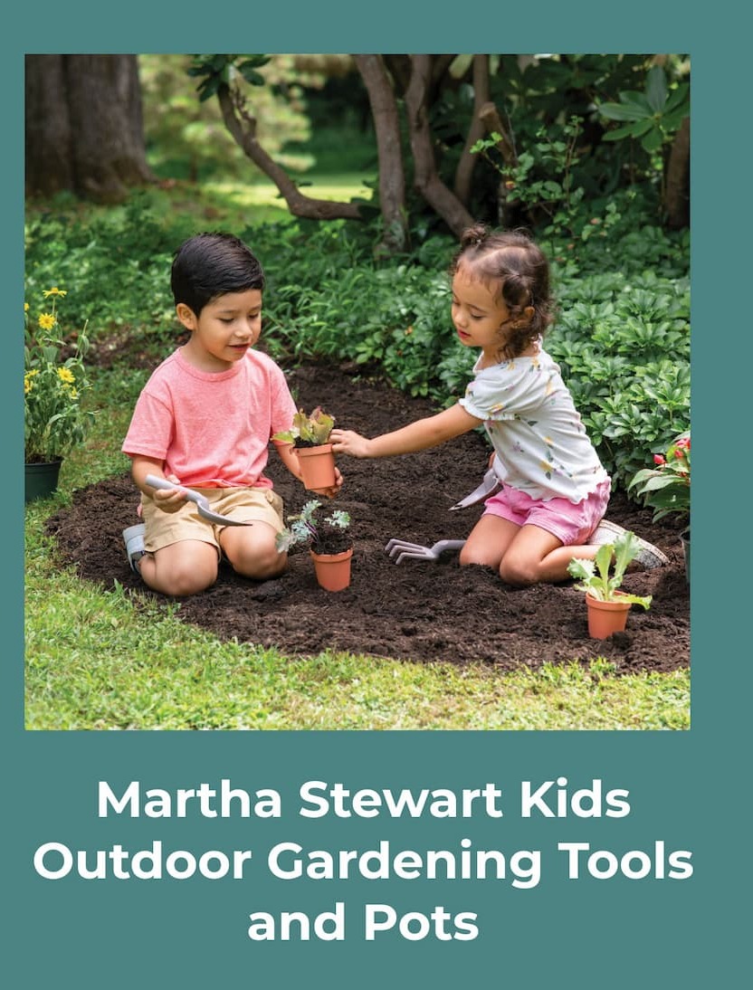 Martha Stewart Kids Outdoor Gardening Tools and Pots