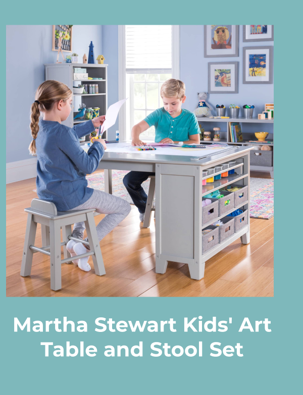 Martha Stewart Kids' Art Table and Stool Set