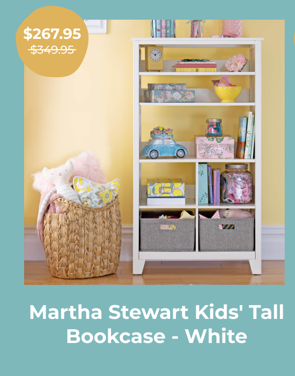 Martha Stewart Kids' Tall Bookcase - White $14.99