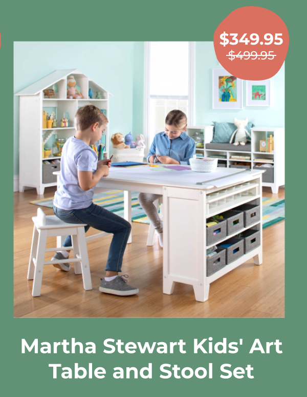 Martha Stewart Kids' Art Table and Stool Set