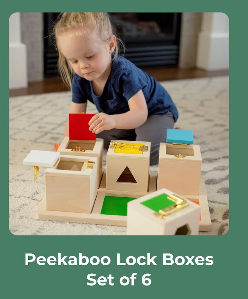 Peekaboo Lock Boxes Set of 6