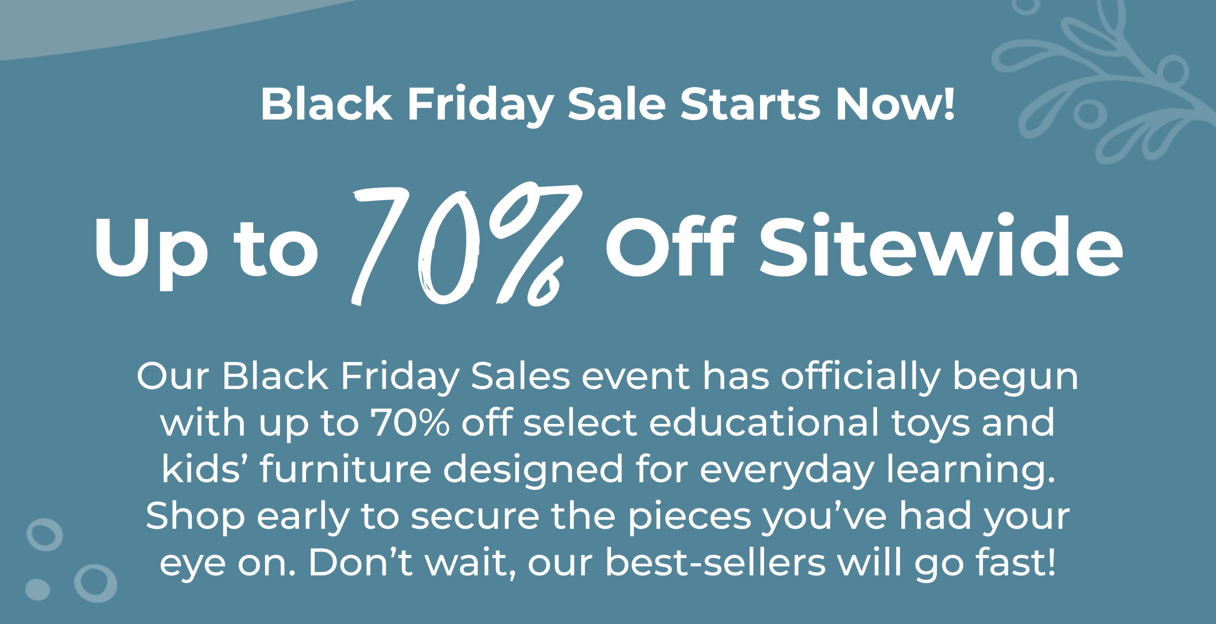 Up to 70% Off Sitewide