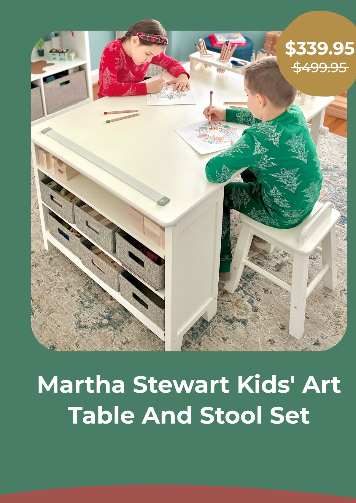 Martha Stewart Kids' Art Table and Stool Set