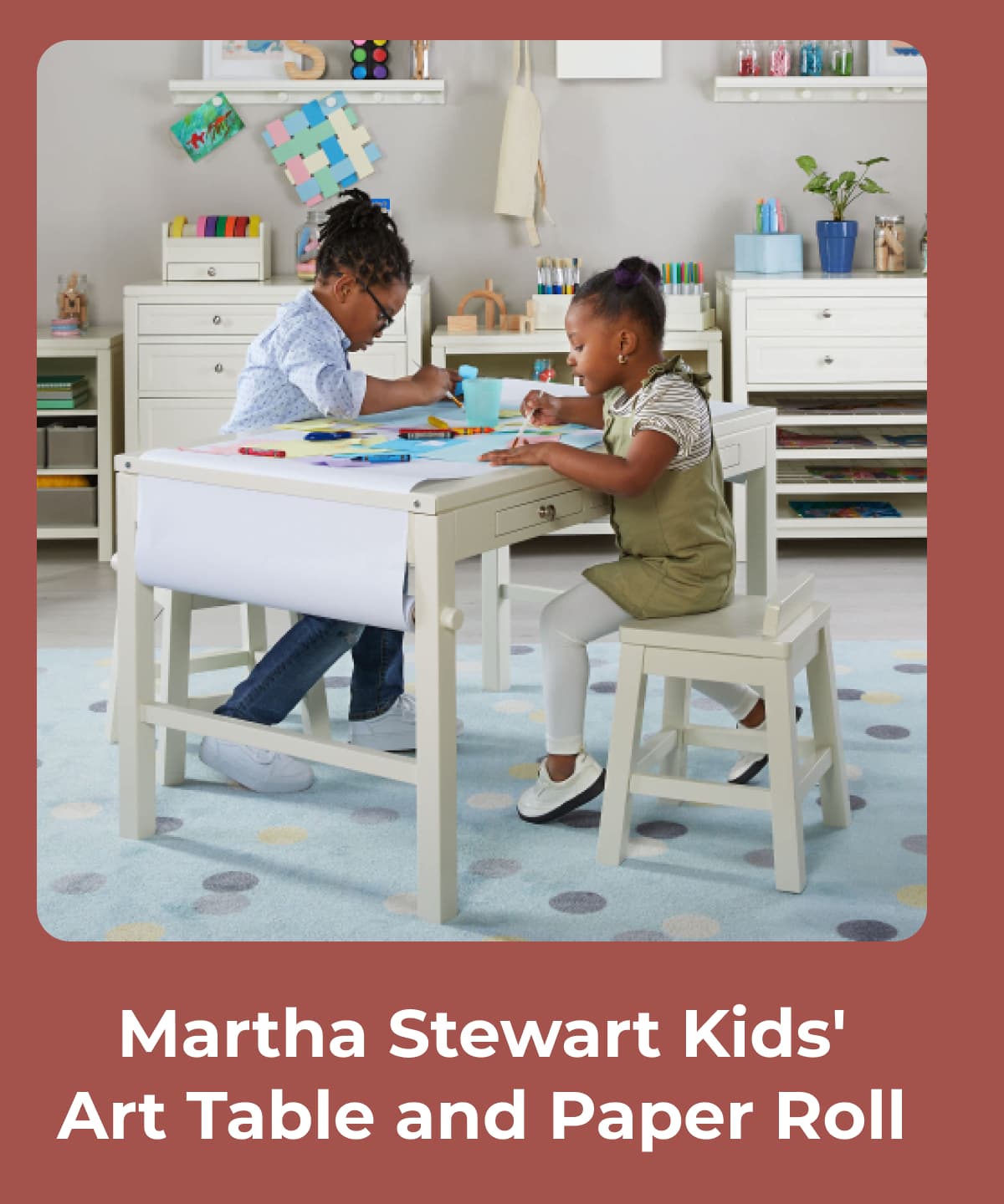 Martha Stewart Kids' Art Table and Paper Roll