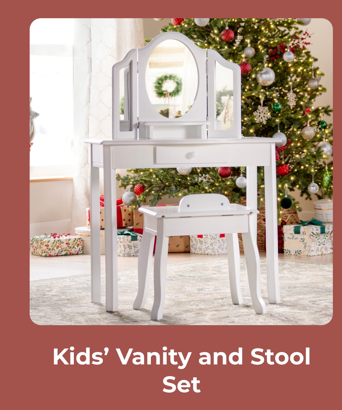 Kids’ Vanity and Stool Set